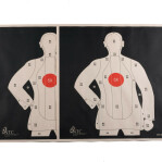 SPEC B-21X RC Paper Targets - 25 Yd Police Silhouette (Reversed) - Red - 100 Count
