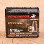 Winchester PDX1 Defender 9mm Luger Ammunition - 20 Rounds of 147 Grain Bonded JHP