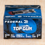 Federal Top Gun 12 Gauge Ammunition - 250 Rounds of 2-3/4” 1-1/8 oz #8 Shot