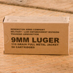 Remington MIL / LE Contract Overrun 9mm Ammunition - 500 Rounds of 115 Grain FMJ