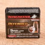 Winchester PDX1 Defender 9mm Luger Ammunition - 200 Rounds of 147 Grain Bonded JHP