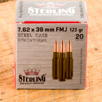 Sterling 7.62x39 Ammunition - 1000 Rounds of 123 Grain FMJ