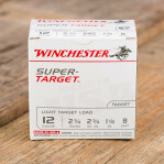 Winchester Super Target 12 Gauge Ammunition - 250 Rounds of 2-3/4" 1-1/8 oz #8 Shot