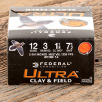 Federal Ultra Clay & Field 12 Gauge Ammunition - 250 Rounds of 2-3/4” 1-1/8 oz #7.5 Shot