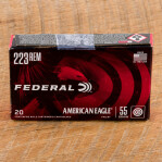 Federal American Eagle 223 Remington Ammunition - 500 Rounds of 55 Grain FMJ-BT