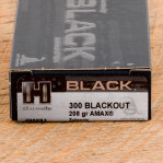 Hornady BLACK 300 AAC Blackout Ammunition - 200 Rounds of 208 Grain A-MAX