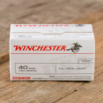 Winchester 40 S&W Ammunition - 100 Rounds of 165 Grain FMJ