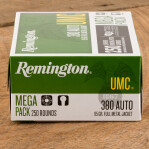 Remington UMC 380 ACP Ammunition - 250 Rounds of 95 Grain FMJ