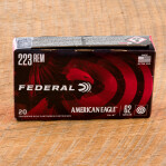 Federal American Eagle 223 Remington Ammunition - 20 Rounds of 62 Grain FMJ-BT