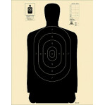 B-27 Paper Targets - 50 Yd Police Silhouette - 100 Count