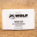 Wolf Gold 5.56x45 Ammunition - 20 Rounds of 55 Grain FMJ