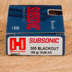 Hornady Subsonic 300 AAC Blackout Ammunition - 200 Rounds of 190 Grain Sub-X