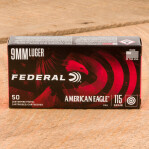 Federal American Eagle 9mm Luger Ammunition - 1000 Rounds of 115 Grain FMJ