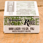 Remington Range 9mm Ammunition - 1000 Rounds of 115 Grain FMJ