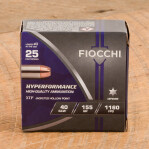 Fiocchi 40 S&W Ammunition - 25 Rounds of 155 Grain JHP
