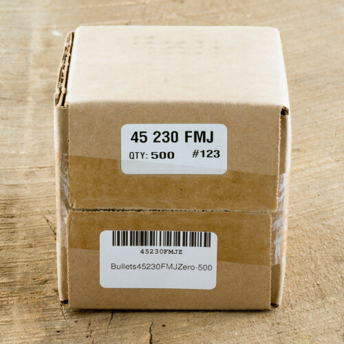 Bullets: 45 Caliber 230 Grain FMJ - Zero - 1000 Case