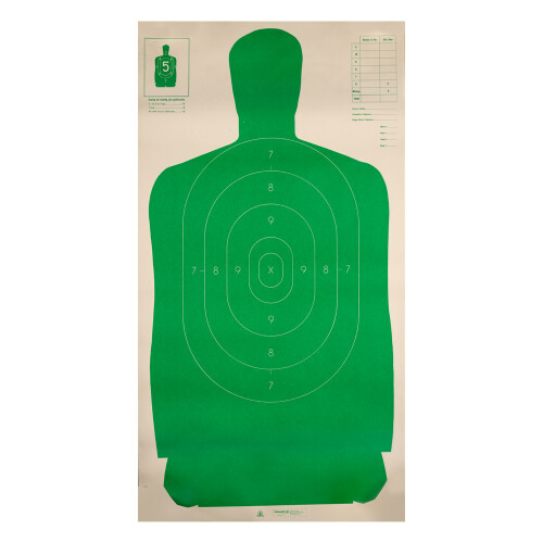 Champion Law Enforcement B 27 Green Silhouette Paper Targets For Sale 100 Count