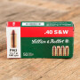Sellier & Bellot 40 S&W Ammunition - 50 Rounds of 180 Grain FMJ