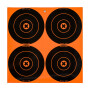 Birchwood Casey Big Burst Adhesive Targets - 12 Reactive Targets - 6" Bullseyes