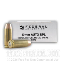 Federal 10mm Auto Ammunition - 1000 Rounds of 180 Grain FMJ
