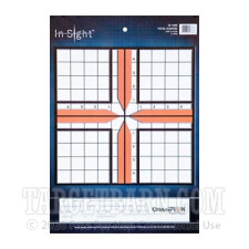 In-Sight 10 Square Inch 25 Yard Pistol Target - Slow Fire Zeroing  - Champion - 12 Count