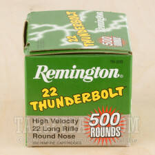 Remington 22 Thunderbolt 22 LR Ammunition - 500 Rounds of 40 Grain LRN