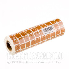 Tan Target Pasters - 10000 Count - 7/8" Unboxed Square Adhesive Pasters