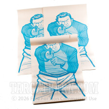 BT-1 / B-60 "The Thug" Blue Paper Target - Law Enforcement  / Self-Defense - National Target Company - 100 Count