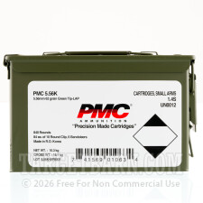 PMC X-TAC 5.56x45 Ammunition - 840 Rounds of 62 Grain FMJ M855 in Ammo Can
