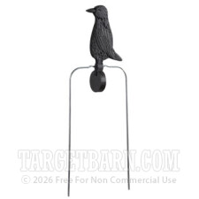 DuraSeal 7" Black Crow Target - Spinning / Self-Healing Target Stand - Champion - 1 Setup