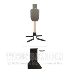 Steel Target With Heavy Duty Stand - IPSC Torso - Handgun & Rifle