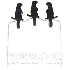 DuraSeal Triple 5.5" Varmint Targets - Spinning / Self-Healing Target Stand - Black - Champion - 1 Setup