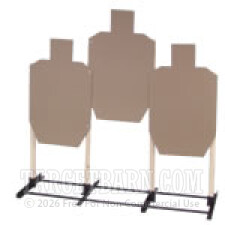 56" Upright Steel Target Stand - Triple Target - Black