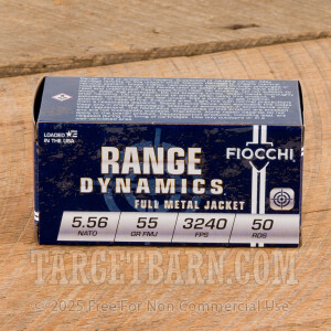 Fiocchi 5.56x45 Ammunition - 1000 Rounds of 55 Grain FMJBT M193