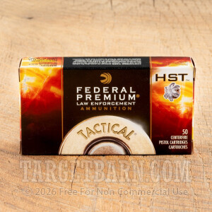 Federal Premium Law Enforcement 380 ACP Ammunition - 50 Rounds of 99 Grain HST JHP