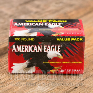 Federal American Eagle 9mm Luger Ammunition - 100 Rounds of 115 Grain FMJ