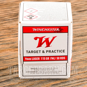 Winchester 9mm Ammunition - 1000 Rounds of 115 Grain FMJ