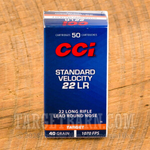 CCI 22 LR Ammunition - 5000 Rounds of 40 Grain LRN