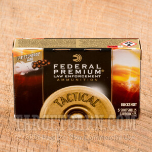 Federal Premium Law Enforcement 12 Gauge Ammunition - 5 Rounds of 2-3/4