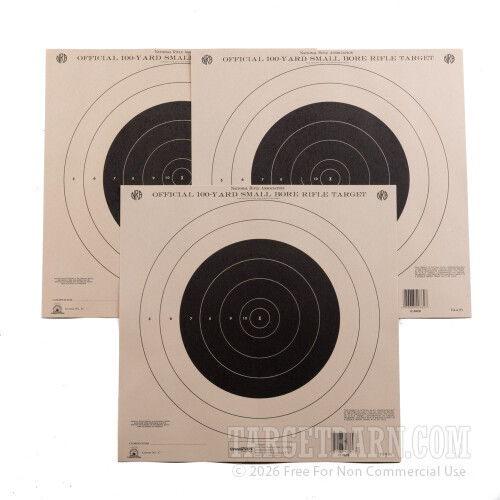 Target Bulsize Champion Precision NRA Bullseye Competition TQ-4 / A-14 100 Yard Small ...