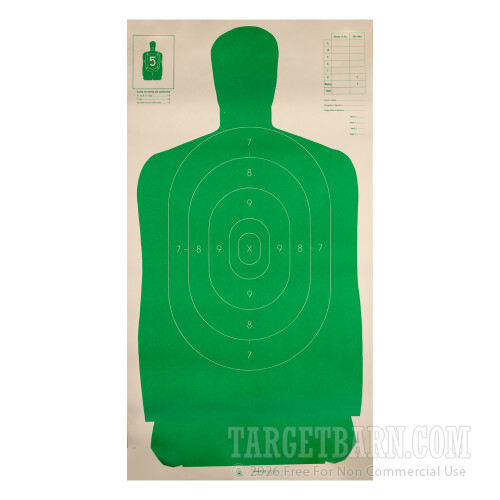 B27 Target Champion Law Enforcement B-27 Green Silhouette Paper Targets for Sale ...