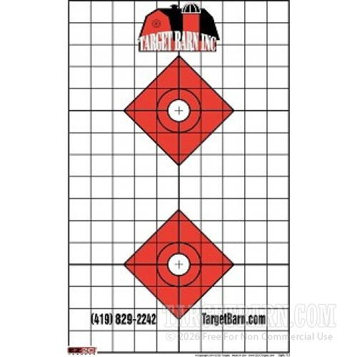 Three Diamond Target EZ2C-13 200-Yard Diamond Paper Targets for Sale