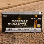 Fiocchi 40 S&W Ammunition - 1000 Rounds of 180 Grain JHP
