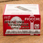 Fiocchi Shooting Dynamics 12 Gauge Ammunition - 250 Rounds of 2-3/4” 1-1/8 oz #7.5 Shot