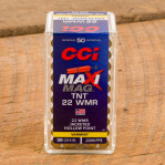 CCI Maxi-Mag TNT 22 WMR Ammunition - 500 Rounds of 30 Grain JHP