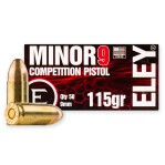 Eley Minor9 9mm Ammunition - 50 Rounds of 115 Grain FMJ