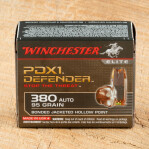 Winchester Bonded PDX1 Defender 380 ACP Ammunition - 20 Rounds of 95 Grain JHP