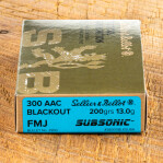 Sellier & Bellot Subsonic 300 AAC Blackout Ammunition - 500 Rounds of 200 Grain FMJ