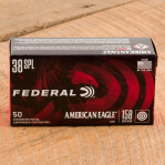 Federal American Eagle 38 Special Ammunition - 50 Rounds of 158 Grain LRN