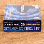 Federal Power-Shok 20 Gauge Ammunition - 250 Rounds of 2-3/4” 3/4 oz HP Rifled Slug